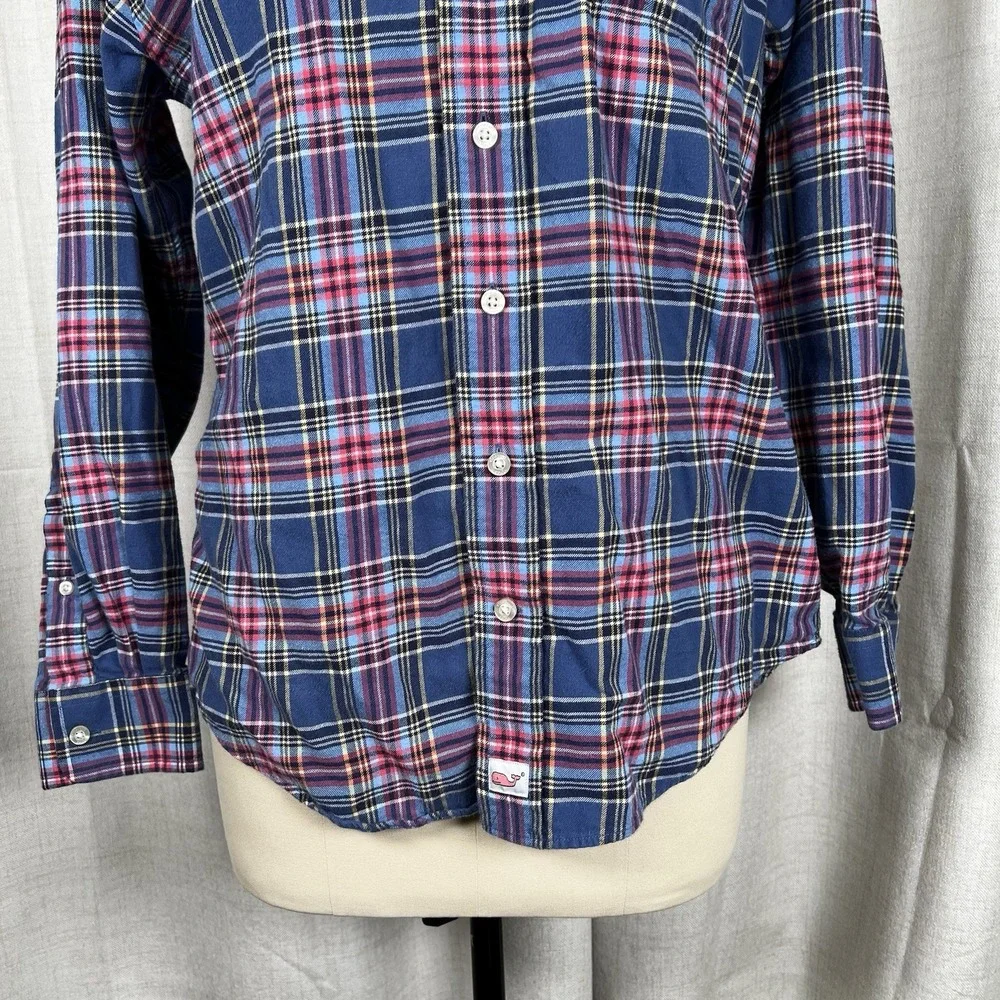 Vineyard Vines Mens Murray Long Sleeve Button Down Shirt‎ Small Red Blue Plaid